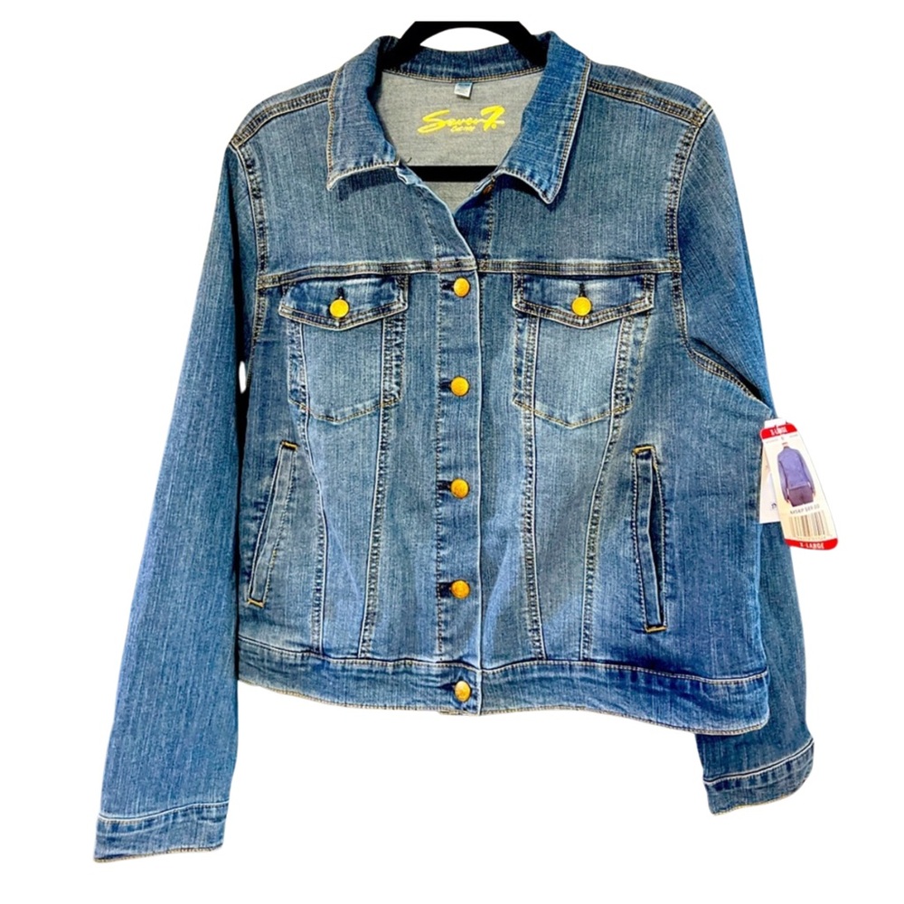 Denim Medium Wash Jacket with FREE SHIPPING!